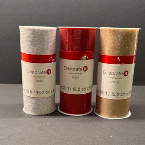 Christmas Tulle Set of 3 NWT